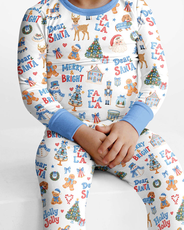 Falala Christmas Bamboo Two Piece Long Sleeve Pajama Set