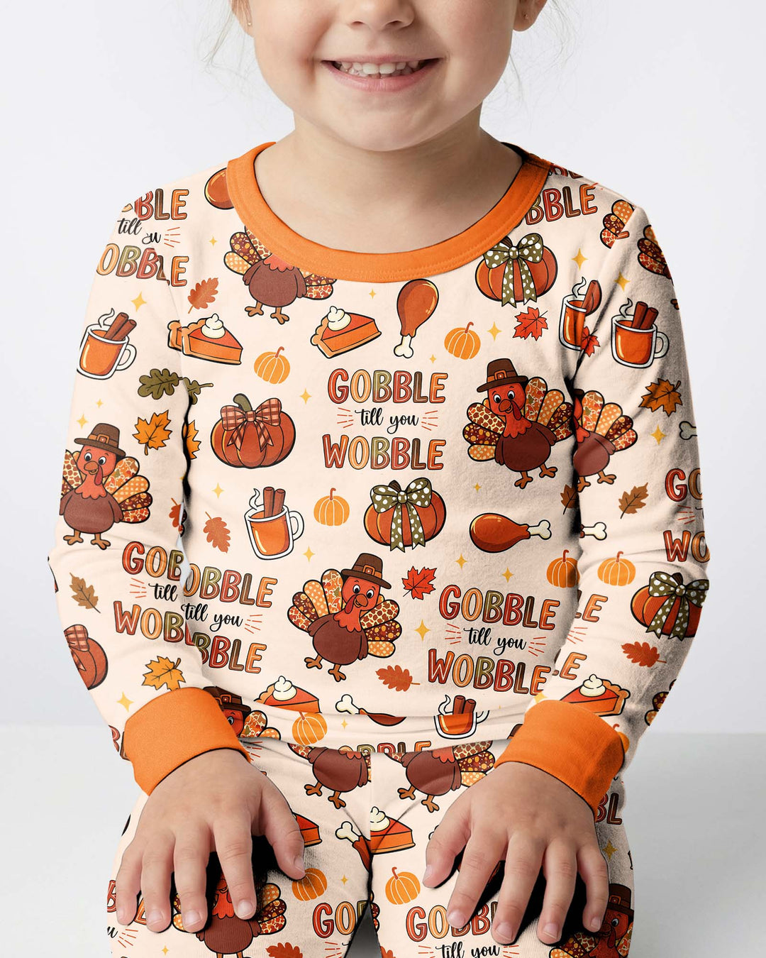 Gobble Gobble Till You Wobble Bamboo Two Piece Long Sleeve Pajama Set