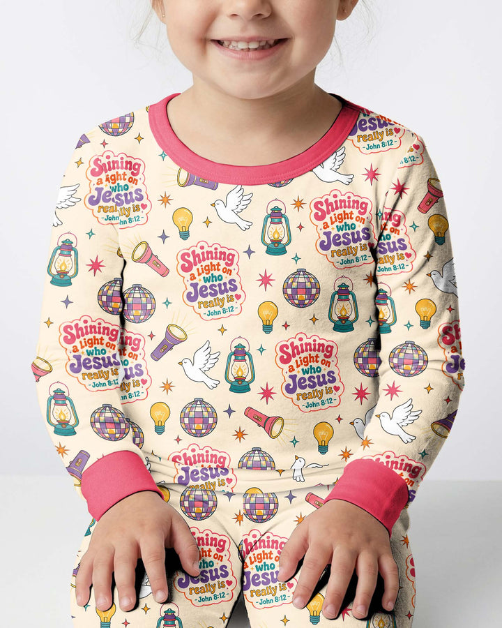 VBS Shining A Light On Who Jesus Really Is Bamboo Two Piece Long Sleeve Pajama Set