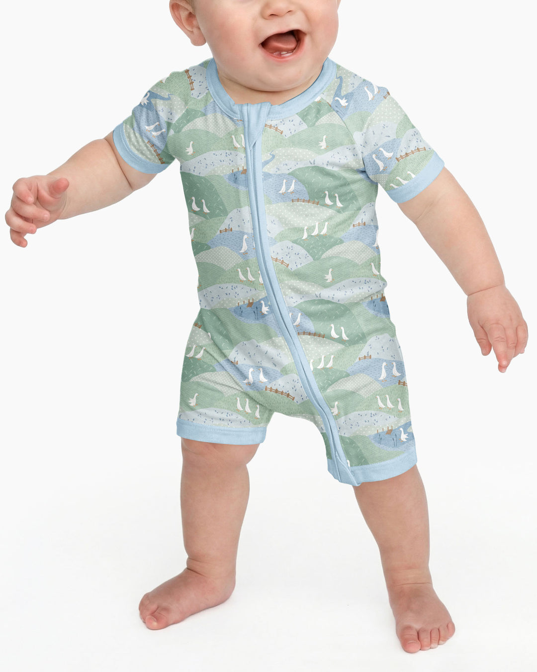 Wandering Geese Family Matching Bamboo Shorty Zippy