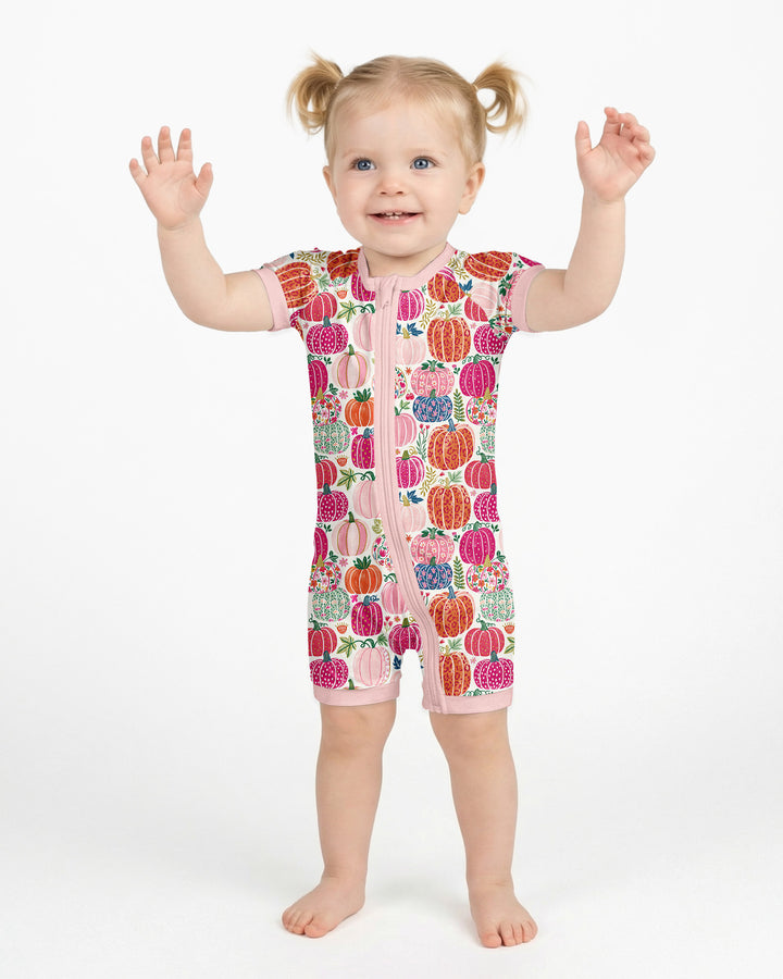 Pumpkin & Bloom Bamboo Shorty Zippy