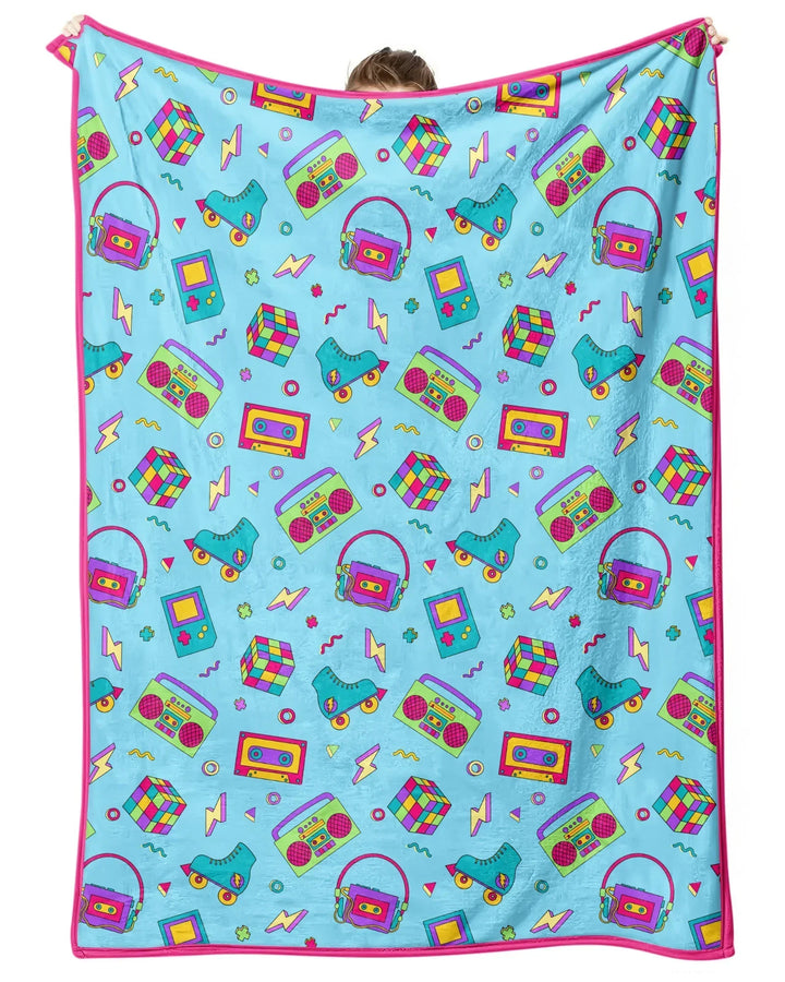 80s Retro Neon Bamboo Blanket