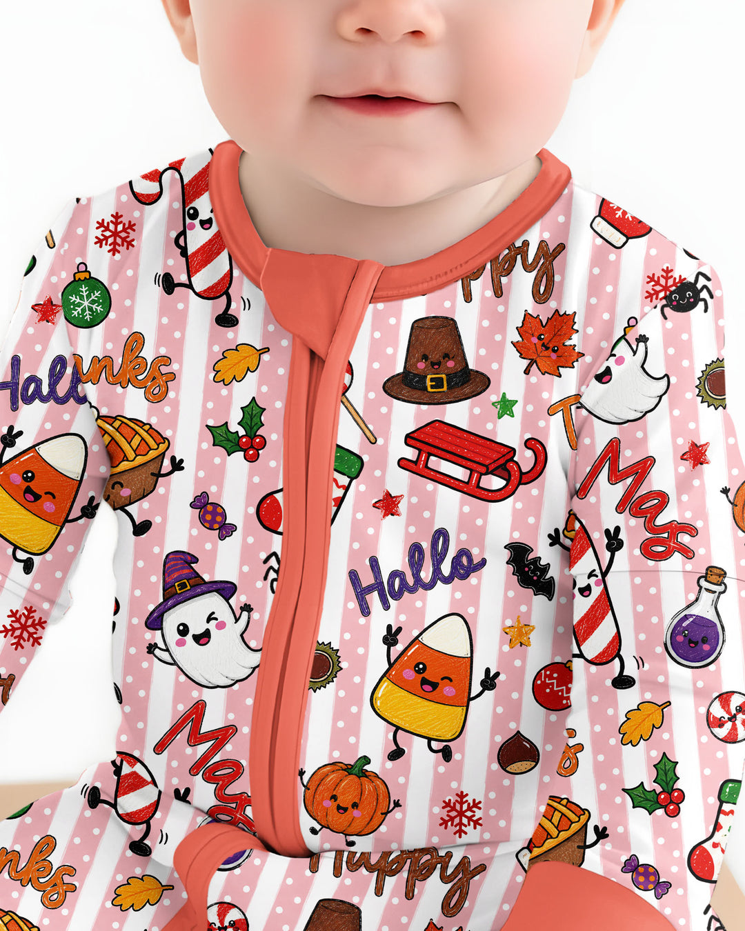Happy Hallothanksmas Bamboo Convertible Zippy