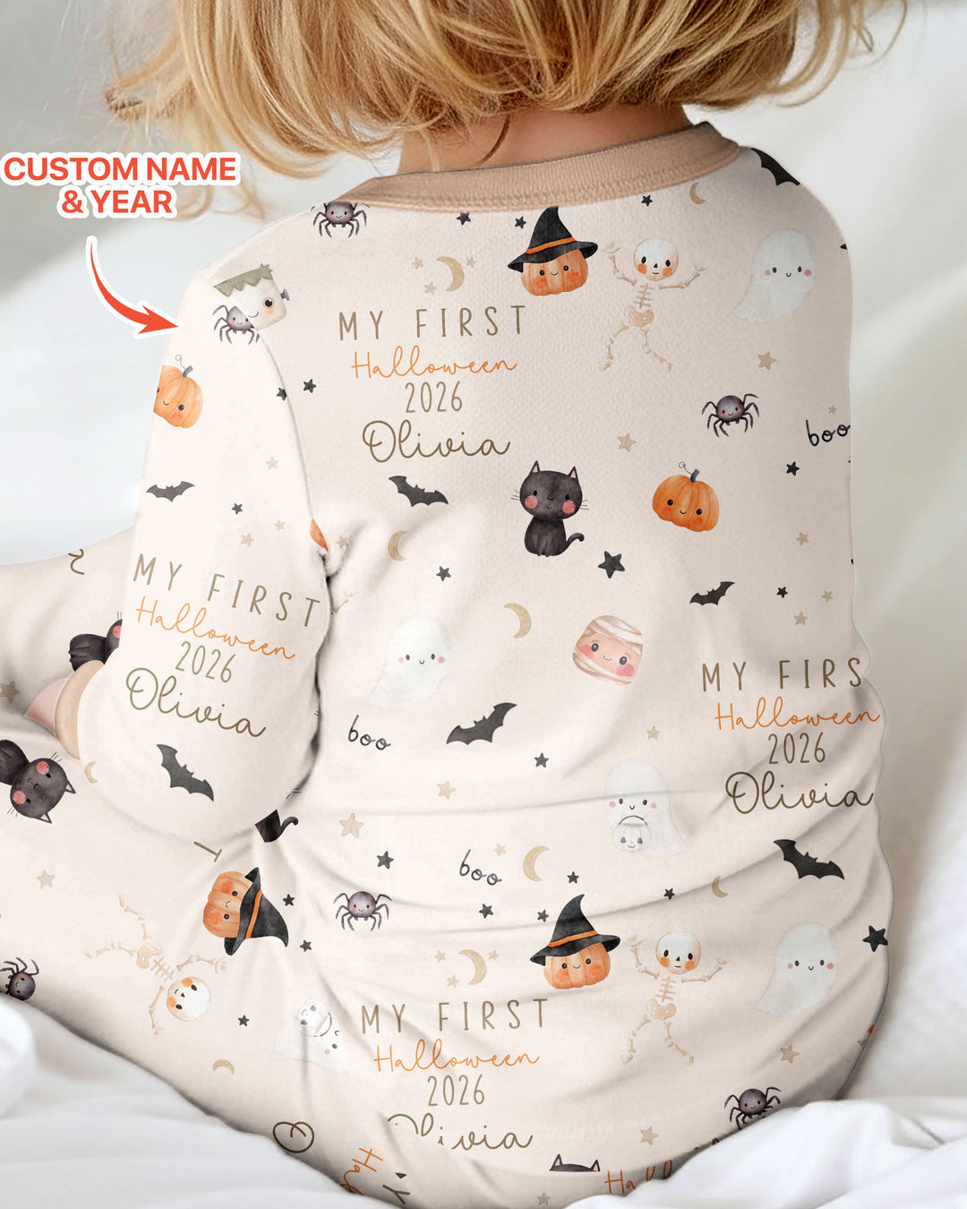 Personalised Baby First Halloween Bamboo Convertible Zippy