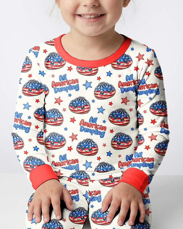 All American Dumpling Bamboo Two Piece Long Sleeve Pajama Set