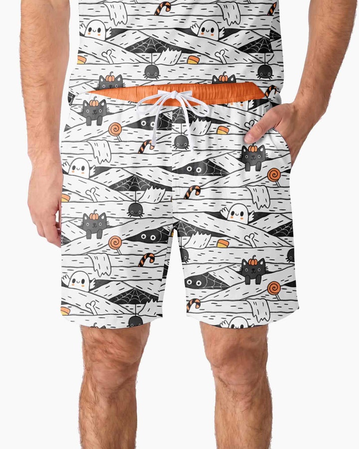 Little Mummy Crew Bamboo Men Short Sleeve Short Pajama Set