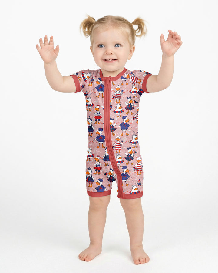 Freedom Floaties Family Matching Bamboo Shorty Zippy