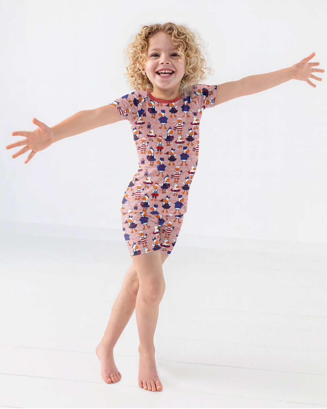 Freedom Floaties Family Matching Bamboo Two Piece Short Sleeve Shorts Pajama Set