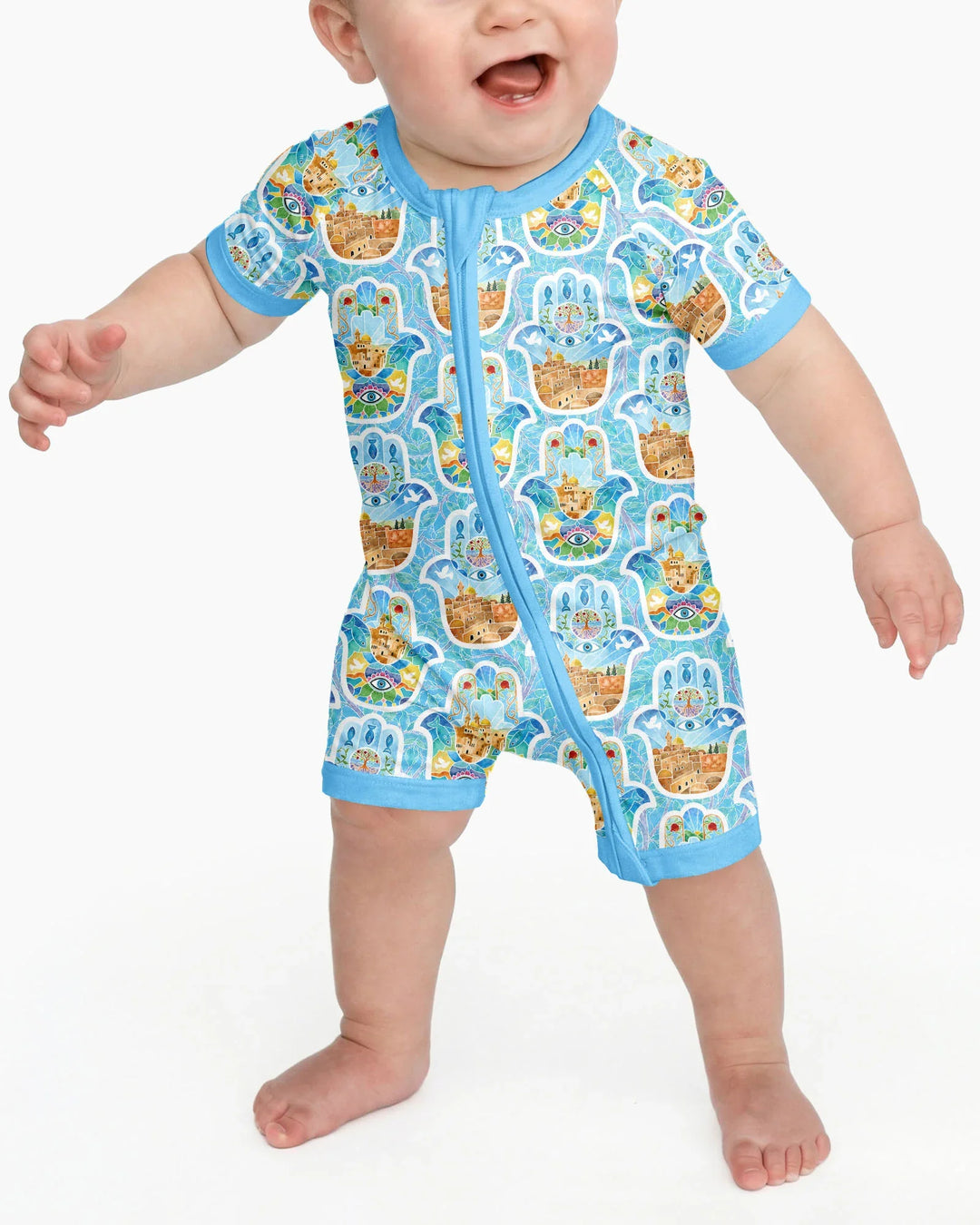 Hamsa Hand Bamboo Shorty Zippy