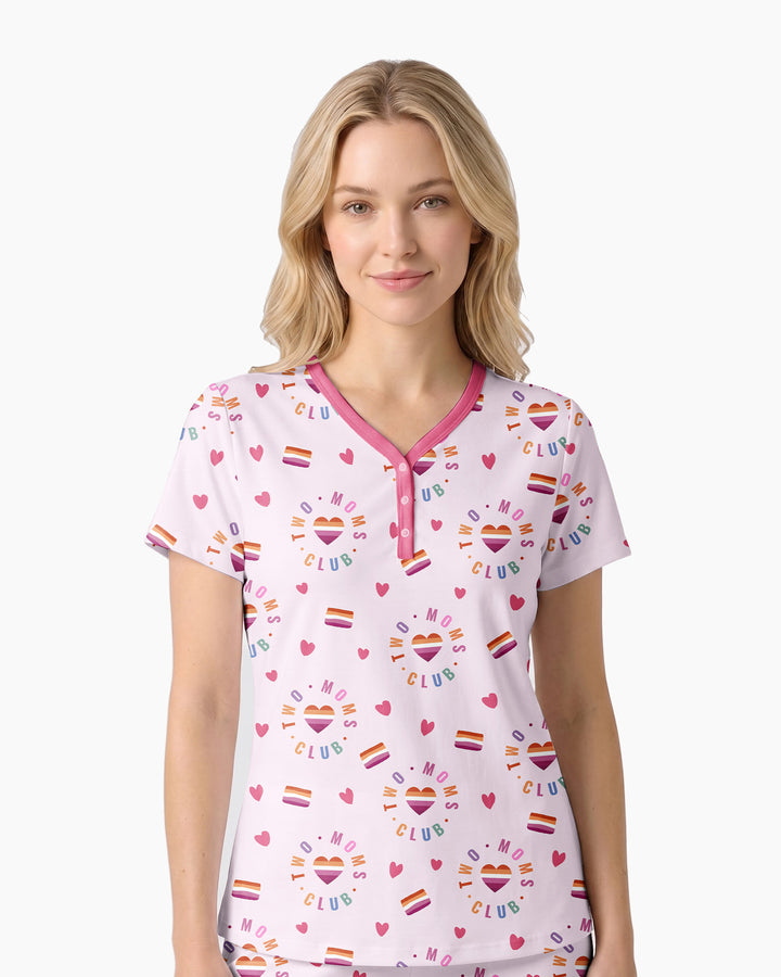 Love Makes Family Bamboo Women Short Sleeve Short Pajama Set