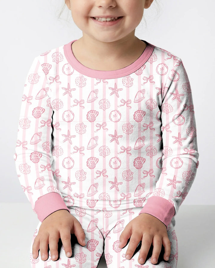 Coastal Keepsakes Family Matching Bamboo Two Piece Long Sleeve Pajama Set