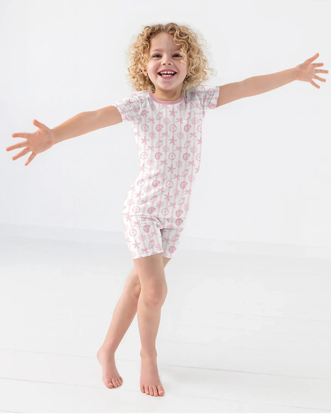 Coastal Keepsakes Family Matching Bamboo Two Piece Short Sleeve Shorts Pajama Set