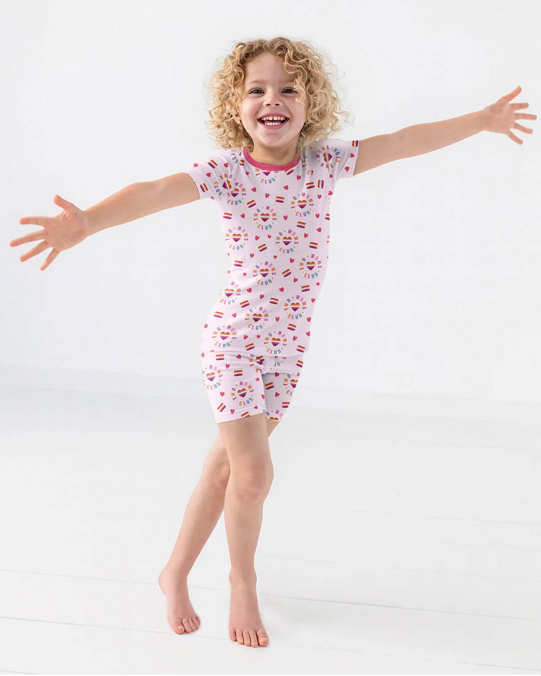 Love Makes Family Bamboo Two Piece Short Sleeve Shorts Pajama Set