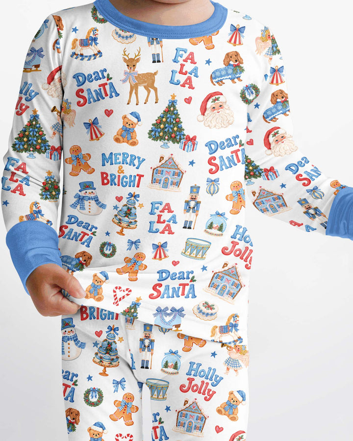 Falala Christmas Bamboo Two Piece Long Sleeve Pajama Set