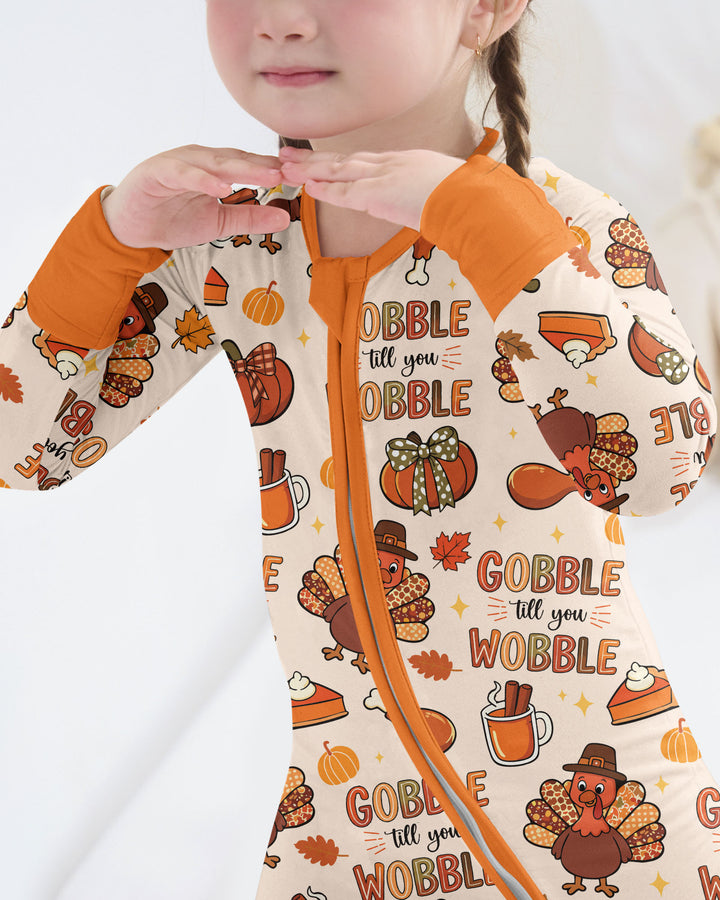 Gobble Gobble Till You Wobble Bamboo Convertible Zippy