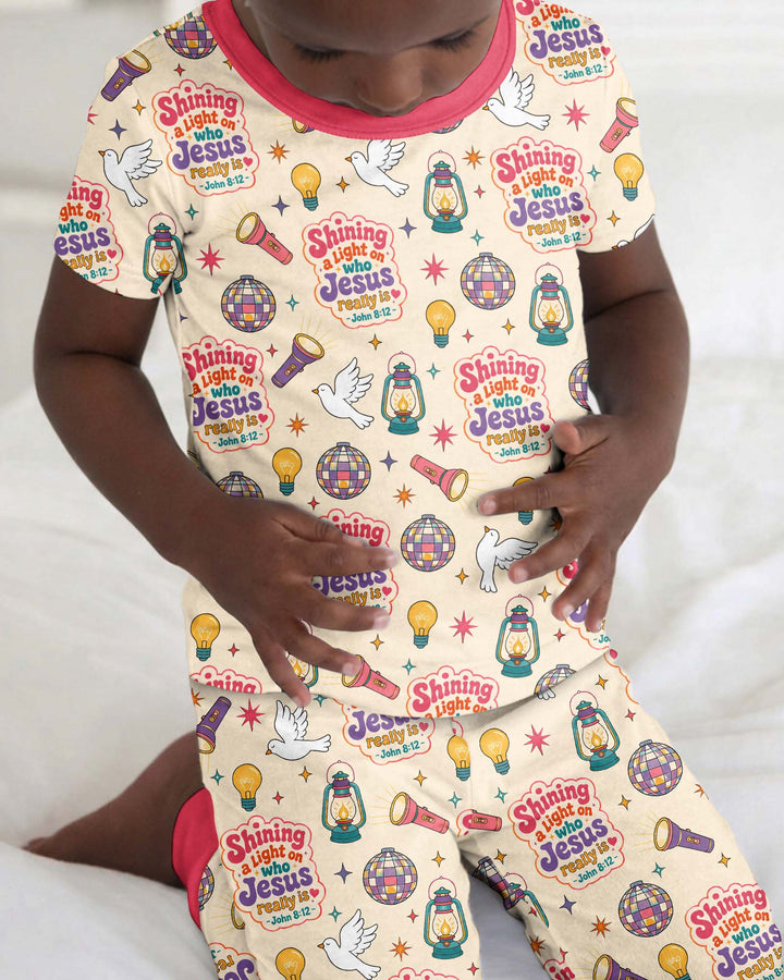 Summer Retro Ice Creams Family Matching Bamboo Two Piece Short Sleeve Pajama Set