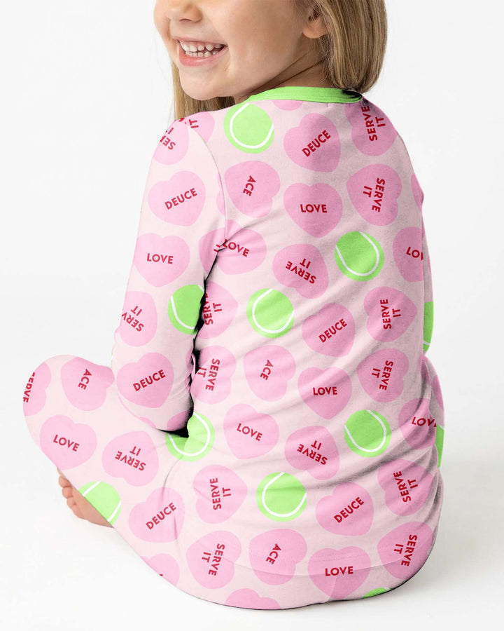 Tennis with Love Bamboo Two Piece Long Sleeve Pajama Set