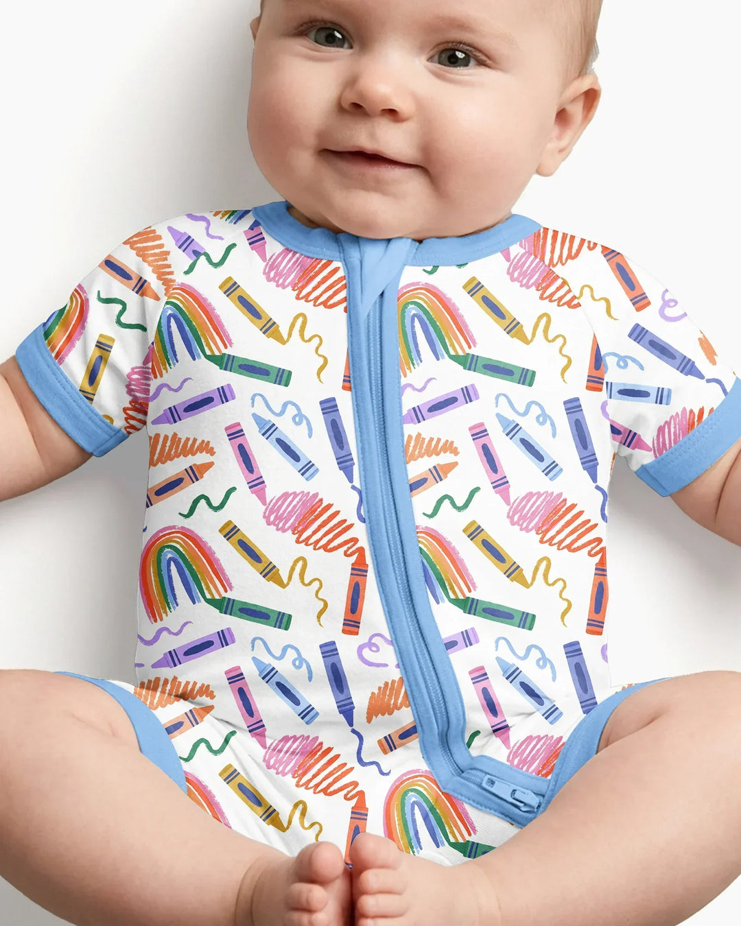 Crayon Chaos Bamboo Shorty Zippy