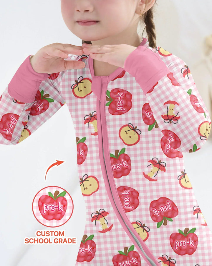 Custom School Grade Apple Days Bamboo Convertible Zippy