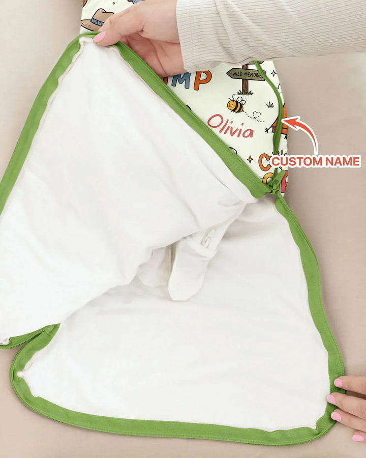 Custom Name Cousin Camp 2026 Bamboo Sleep Bag