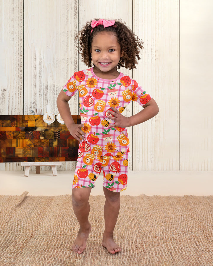 Sweet New Year Bamboo Two Piece Short Sleeve Shorts Pajama Set