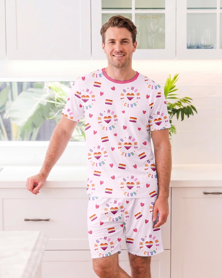 Love Makes Family Bamboo Men Short Sleeve Short Pajama Set