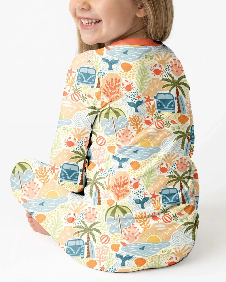 Beachy Boho Bamboo Two Piece Long Sleeve Pajama Set