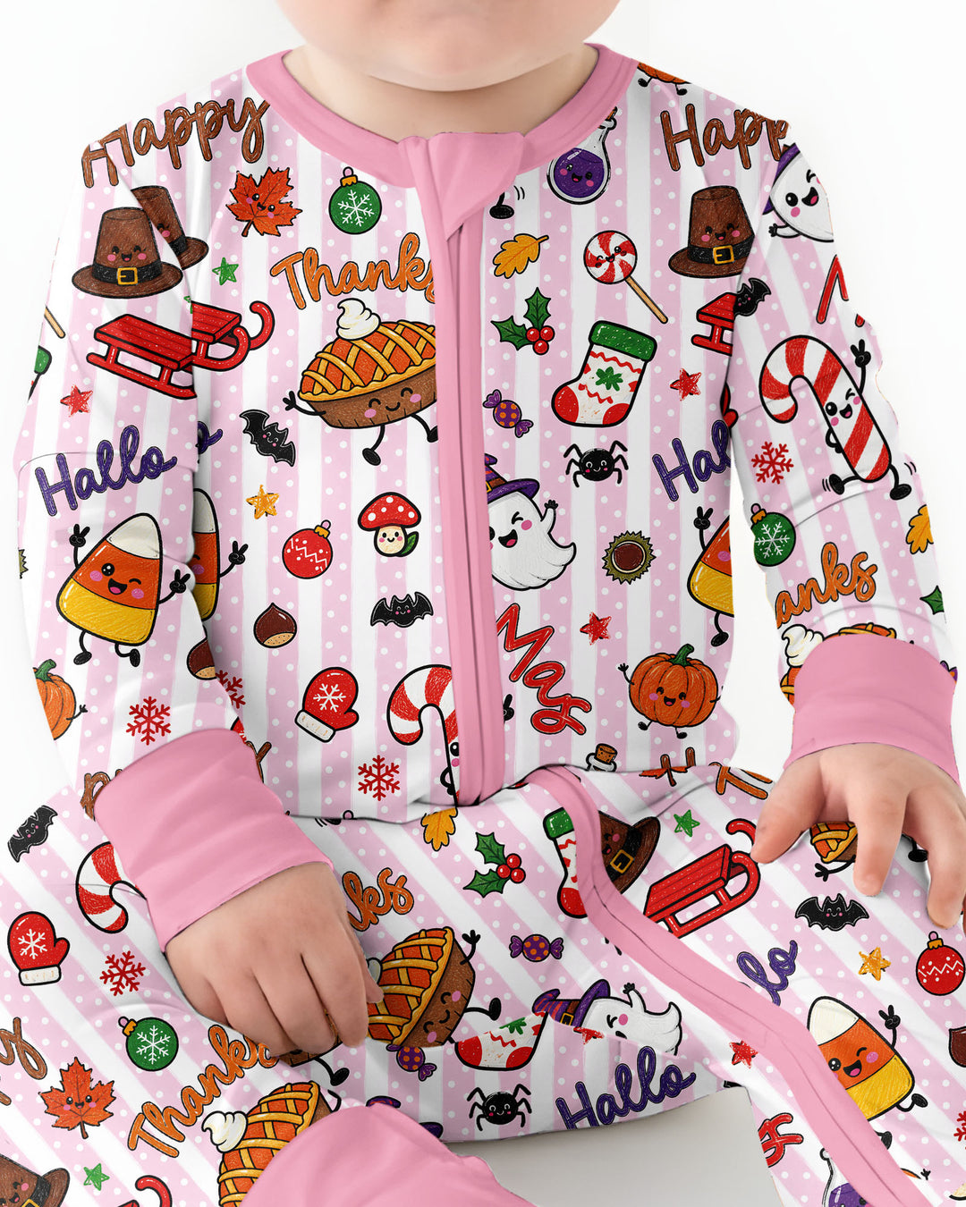 Happy Hallothanksmas Bamboo Convertible Zippy