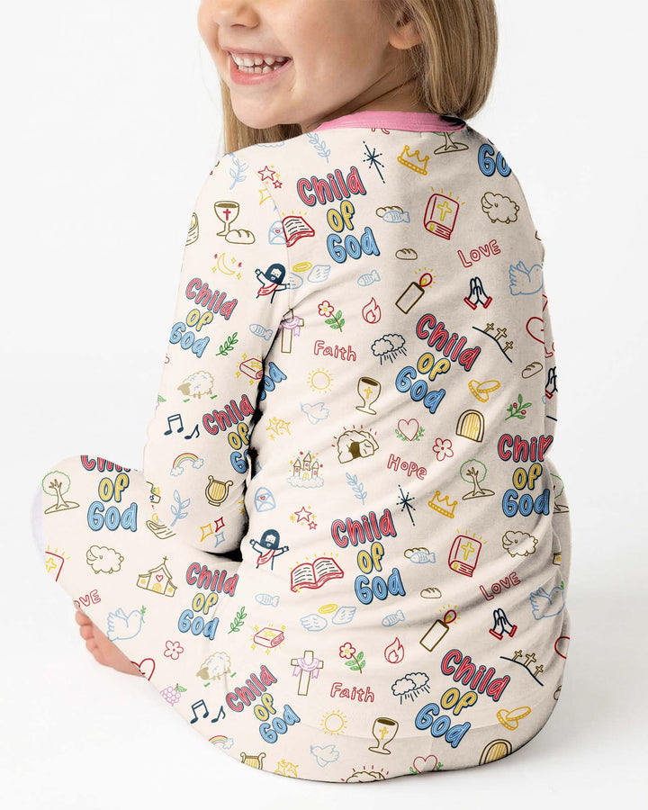 A Child Of God Family Matching Bamboo Two Piece Long Sleeve Pajama Set