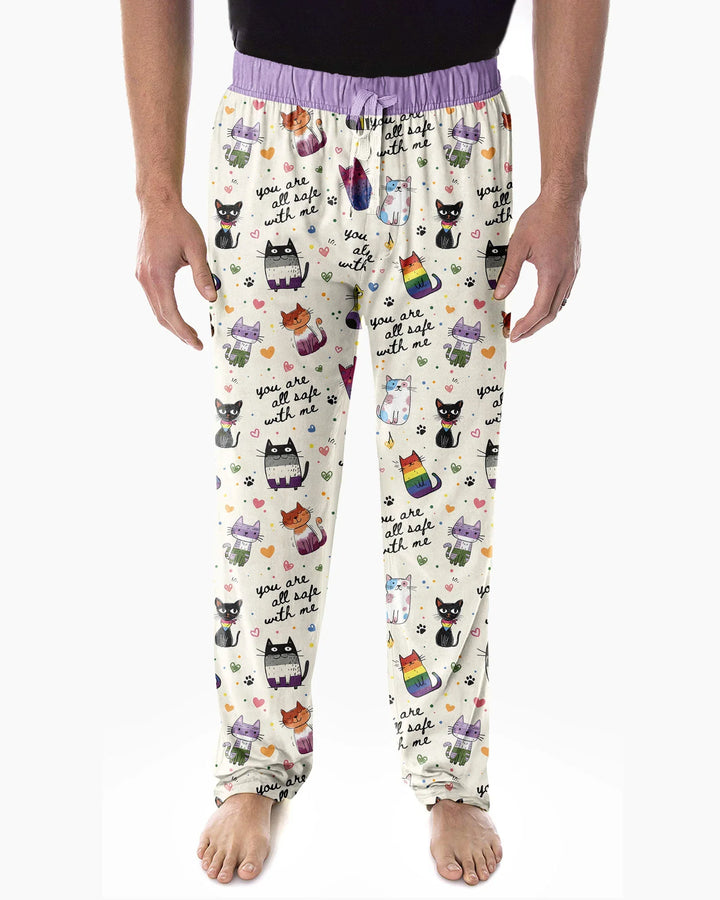 Loved & Safe Kitties Family Matching Bamboo Men's Pajama Set