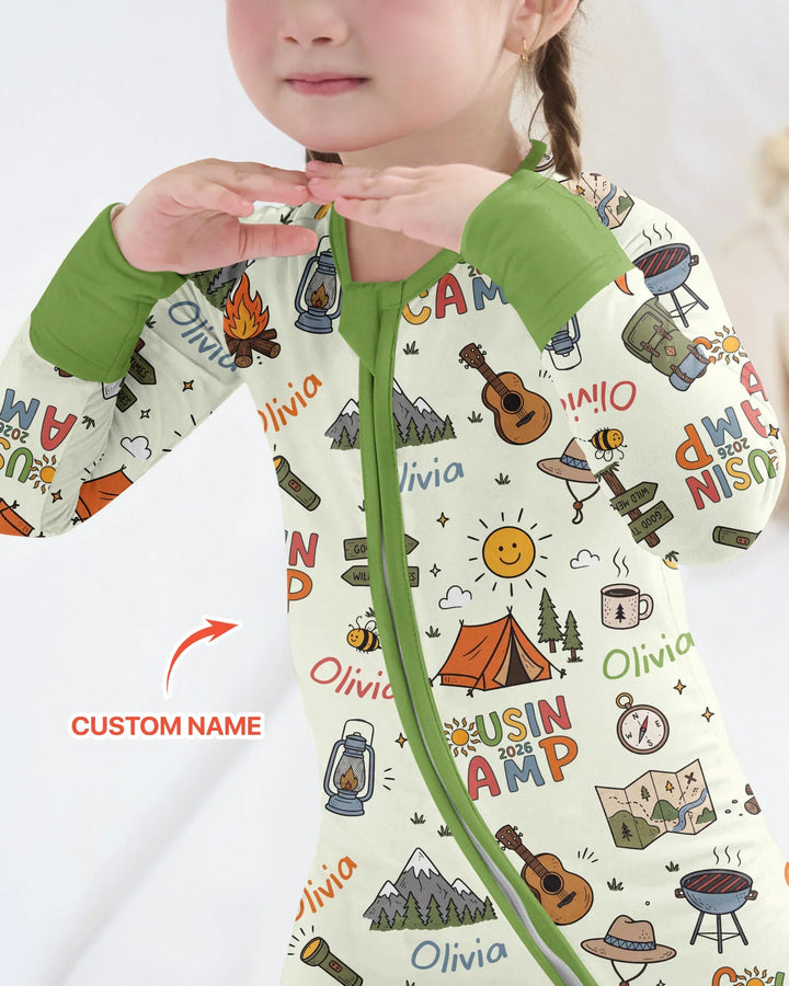 Custom Name Cousin Camp 2026Bamboo Convertible Zippy
