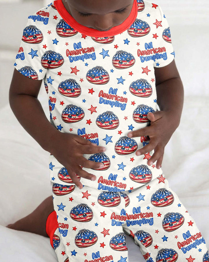 All American Dumpling Bamboo Two Piece Short Sleeve Pajama Set