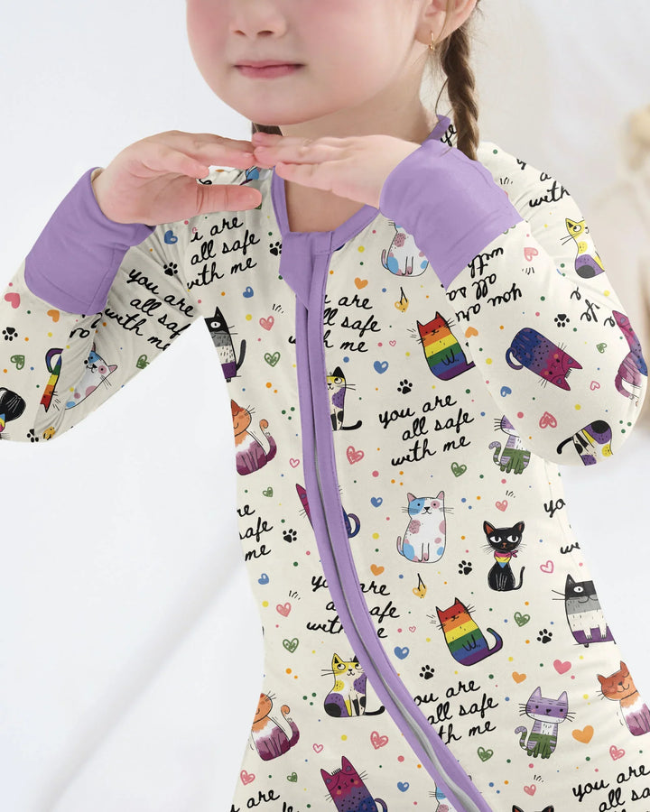 Loved & Safe Kitties Family Matching Bamboo Convertible Zippy