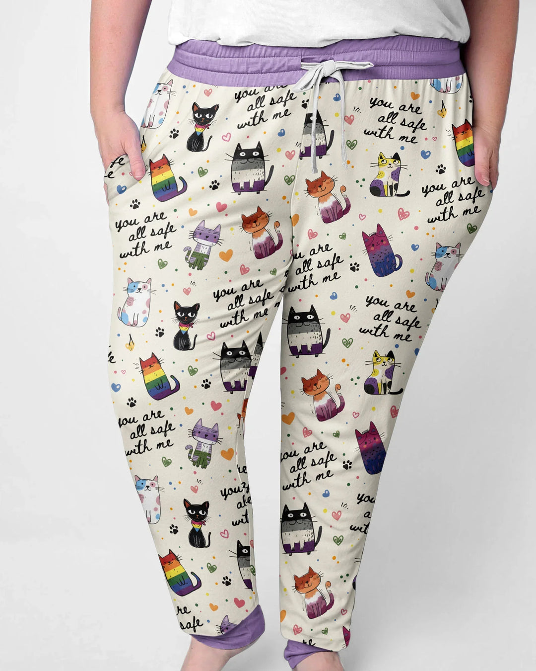 Loved & Safe Kitties Family Matching Bamboo Women Pajama Set