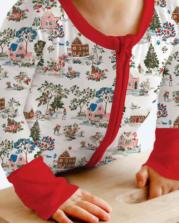 Christmas Village Winter Holiday Bamboo Convertible Zippy