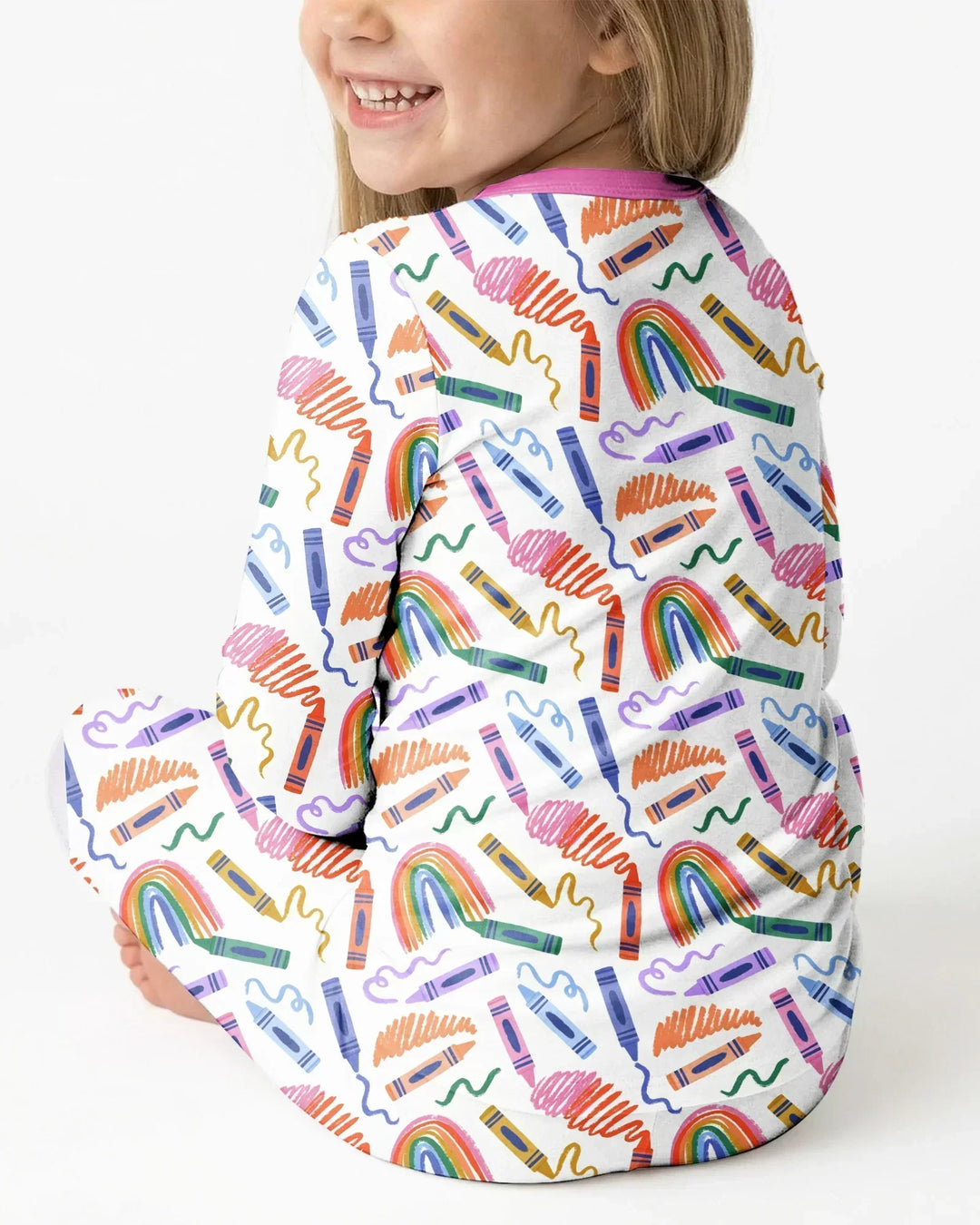 Crayon Chaos Bamboo Two Piece Long Sleeve Pajama Set