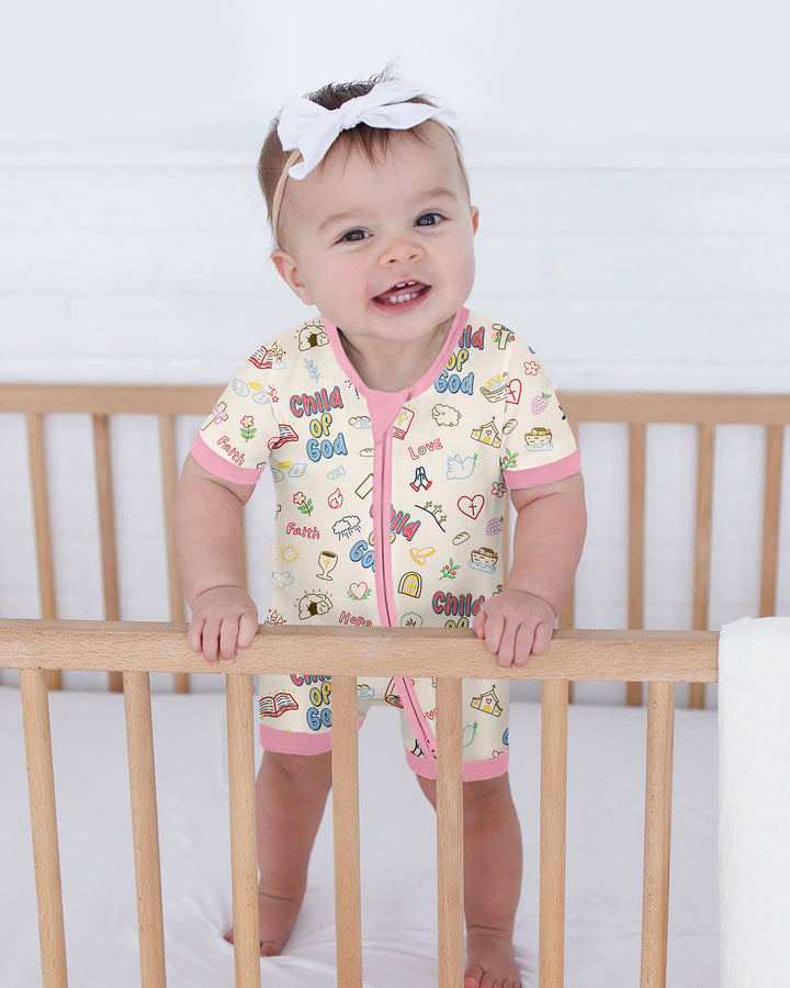A Child Of God Family Matching Bamboo Shorty Zippy