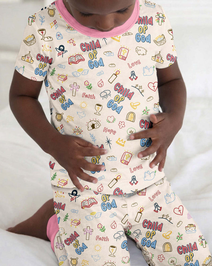 A Child Of God Family Matching Bamboo Two Piece Short Sleeve Pajama Set