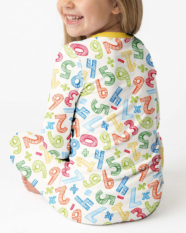 Math Doodles Bamboo Two Piece Long Sleeve Pajama Set