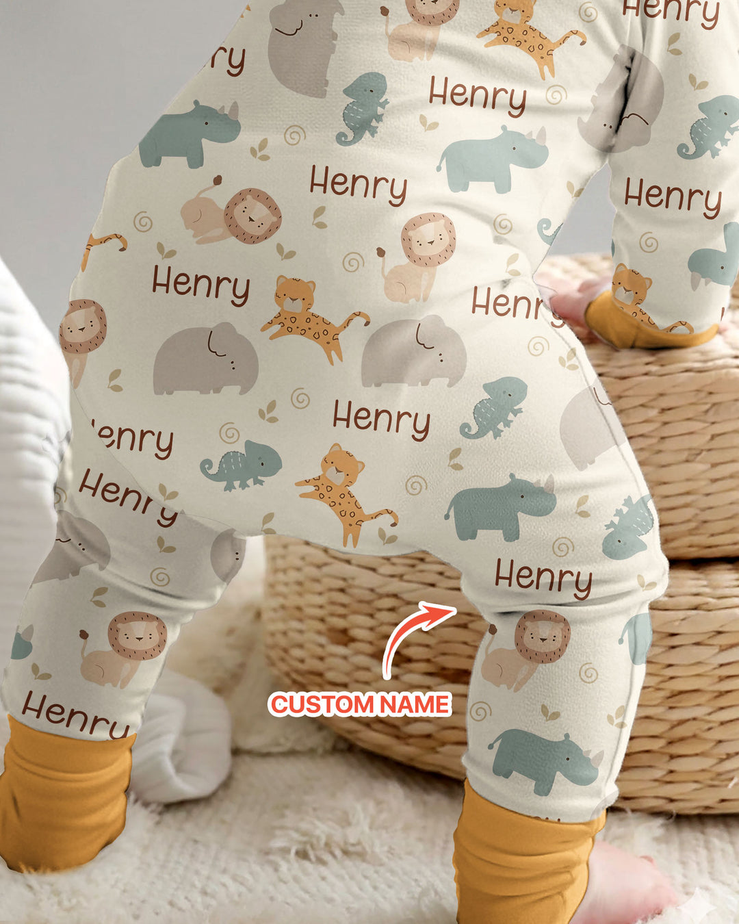 You Bet Giraffe I'm Cute Custom Name Bamboo Convertible Zippy