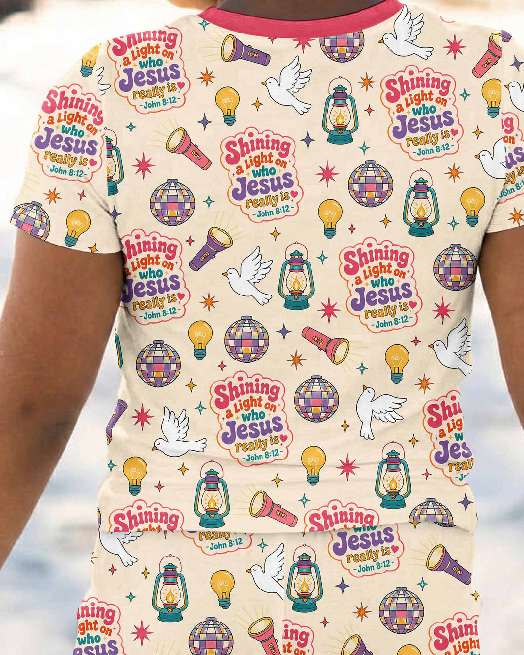 Summer Retro Ice Creams Family Matching Bamboo Two Piece Short Sleeve Pajama Set