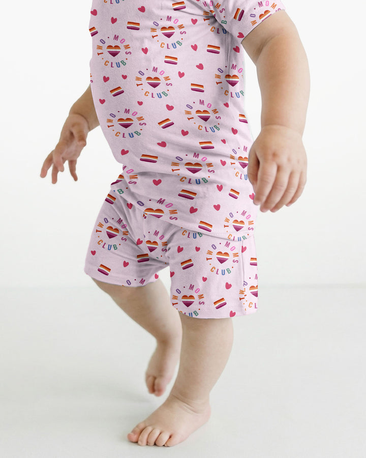 Love Makes Family Bamboo Two Piece Short Sleeve Shorts Pajama Set