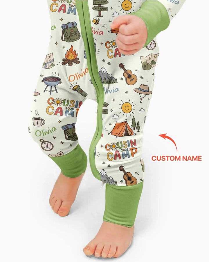 Custom Name Cousin Camp 2026Bamboo Convertible Zippy
