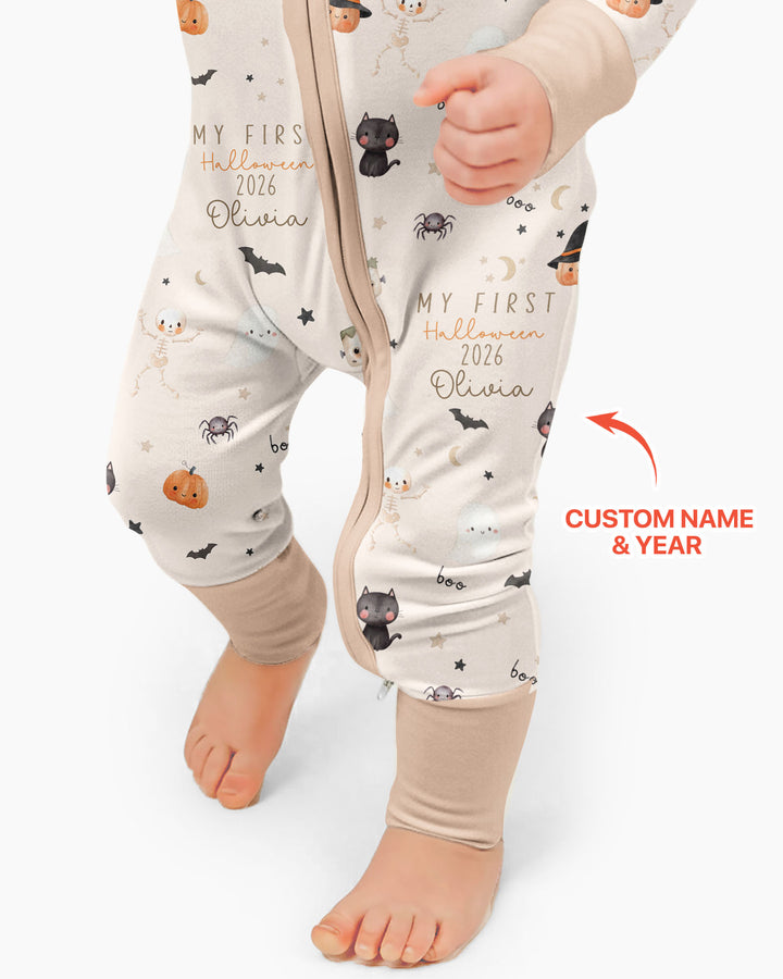 Personalised Baby First Halloween Bamboo Convertible Zippy