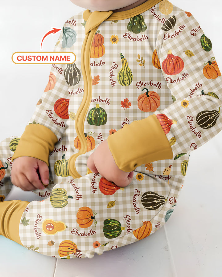 Pumpkin Patch Custom Name Bamboo Convertible Zippy