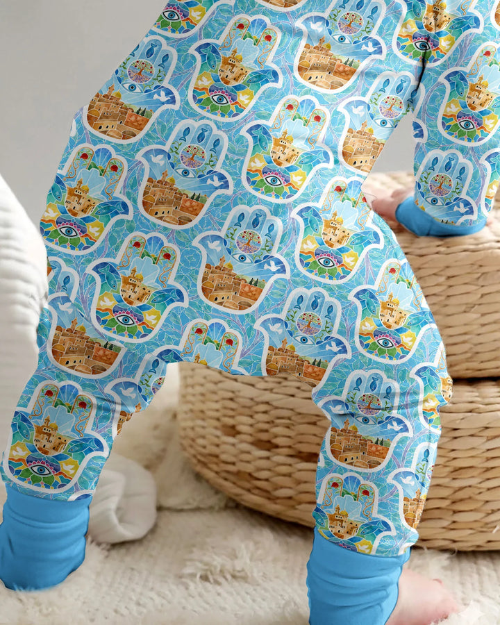 Hamsa Hand Bamboo Convertible Zippy