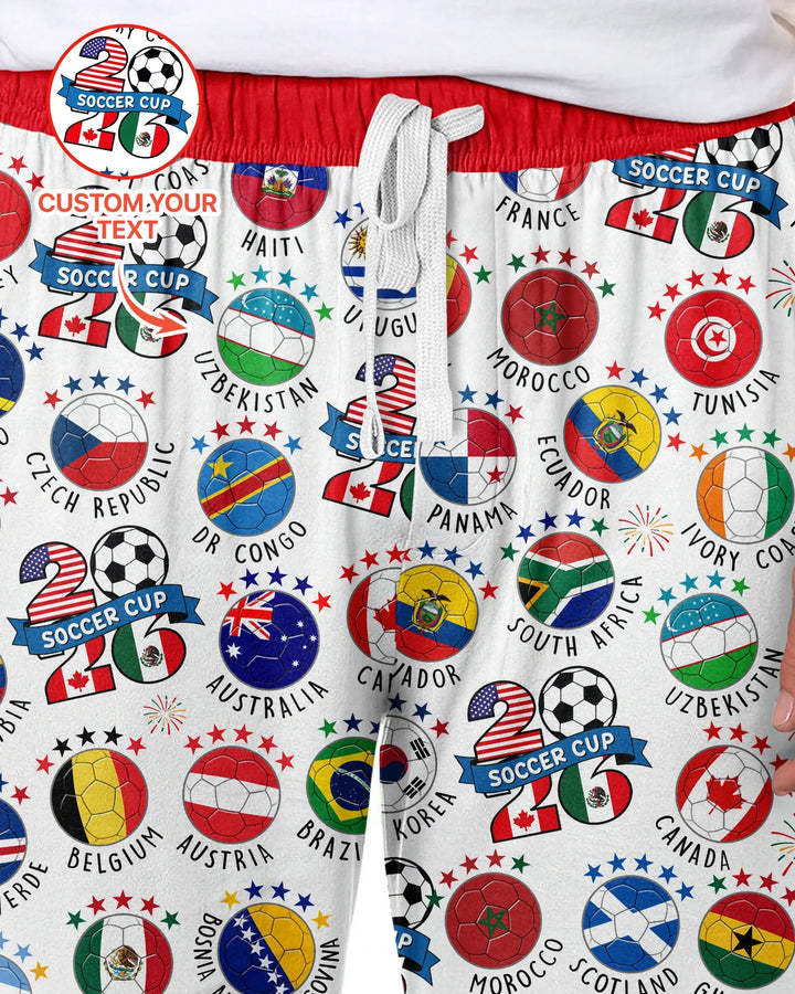 The World Plays Here 2026 Soccer Tour Bamboo Men's Pajama Set