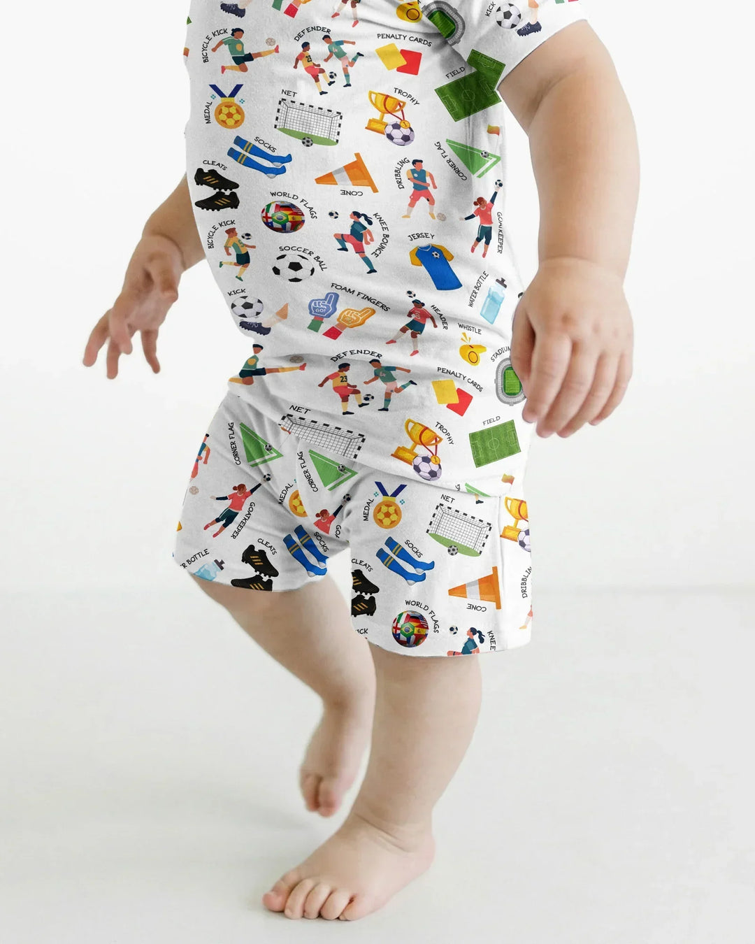Soccer Fever All About The Game Two Piece Short Sleeve Shorts Pajama Set