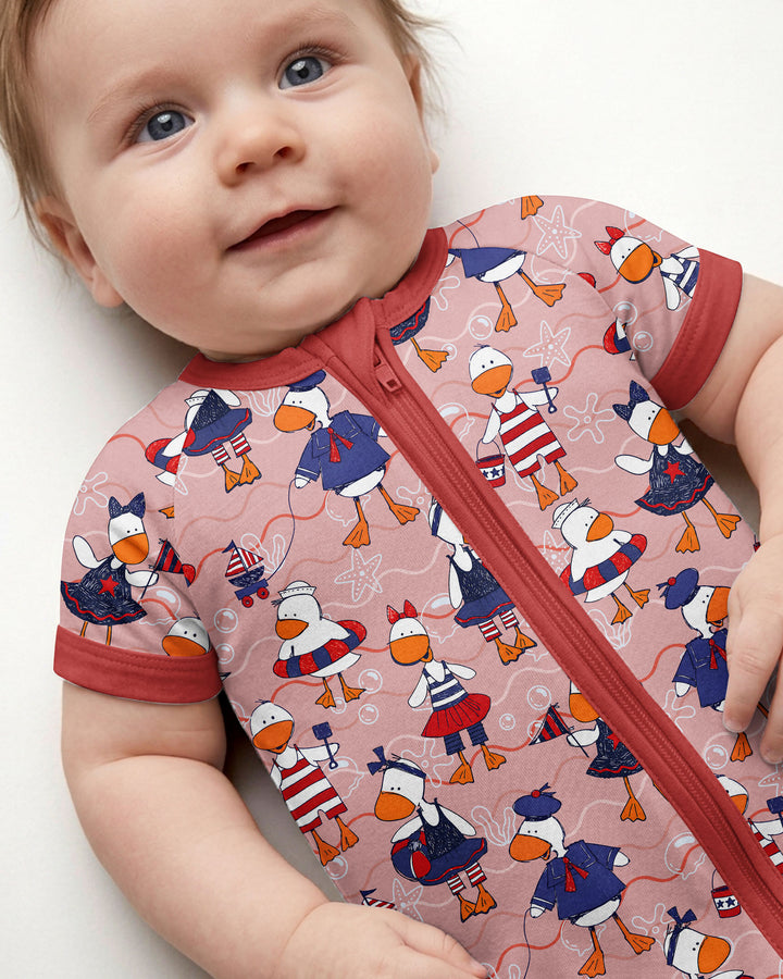 Freedom Floaties Family Matching Bamboo Shorty Zippy