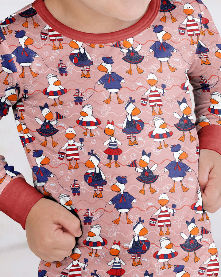 Freedom Floaties Family Matching Bamboo Two Piece Long Sleeve Pajama Set